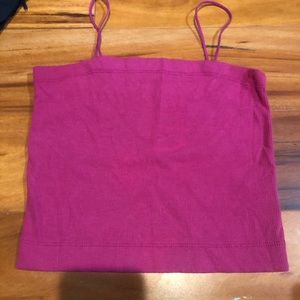 American eagle cropped tank top, size Small, dark pinkish color